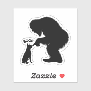 Bigfoot Sasquatch Boxer Boop Aufkleber