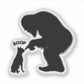 Bigfoot Sasquatch Boxer Boop Aufkleber (Vorderseite)