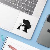 Bigfoot Sasquatch Boxer Boop Aufkleber (Laptop mit iPhone)