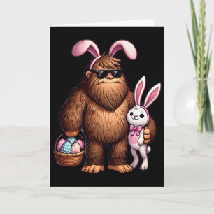 Bigfoot Sasquatch Bunny Ostereier Retro Männer Jun Karte
