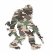 Bigfoot Sasquatch-Camouflage Aufkleber (Vorderseite)