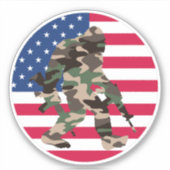 Bigfoot Sasquatch-Camouflage Aufkleber (Vorderseite)