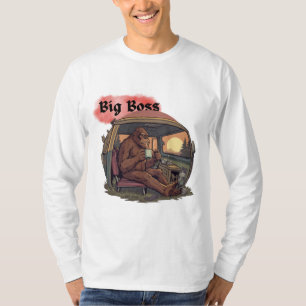 Bigfoot Sasquatch Camping Van Sonnenuntergang Natu T-Shirt