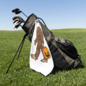 Bigfoot Sasquatch Carry Beängstigend Pumpkin T Shi Golfhandtuch (Gras)
