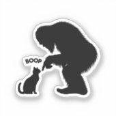 Bigfoot Sasquatch Cat Boop Aufkleber (Vorderseite)
