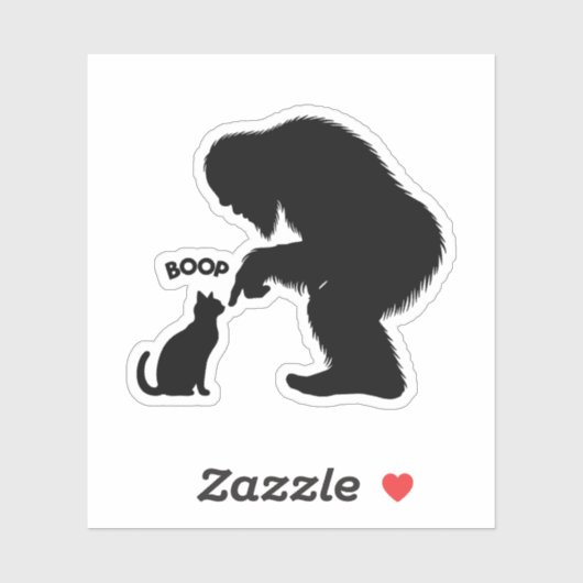 Bigfoot Sasquatch Cat Boop Sticker (Blatt)