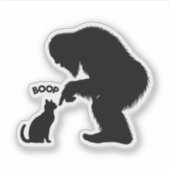 Bigfoot Sasquatch Cat Boop Sticker (Vorderseite)