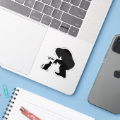 Bigfoot Sasquatch Cat Boop Sticker (Laptop mit iPhone)