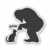 Bigfoot Sasquatch Cat Boop Sticker (Vorderseite)