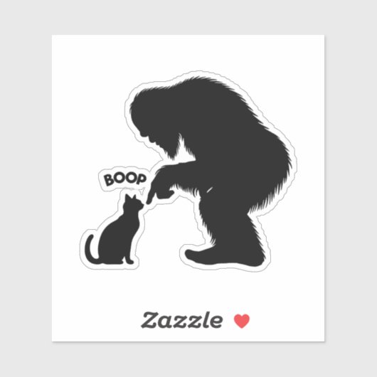 Bigfoot Sasquatch Cat Boop Sticker (Blatt)