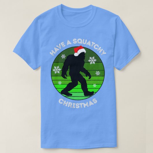 Bigfoot Sasquatch Christmas Merry T-Shirt (Design vorne)
