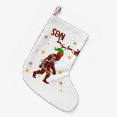 Bigfoot Sasquatch Christmas Son Family Kleiner Weihnachtsstrumpf (Vorderansicht (hängend))
