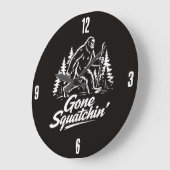 Bigfoot Sasquatch Clock Große Wanduhr (Winkel)