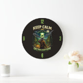 Bigfoot Sasquatch Clock Große Wanduhr (Zuhause)