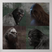 BIGFOOT SASQUATCH COLLAGE POSTER (Vorne)