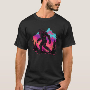 Bigfoot Sasquatch Cool Yeti Vaporwave T-Shirt