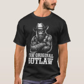 Bigfoot Sasquatch Cowboy Cryptid T-Shirt (Vorderseite)