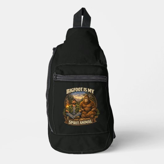 Bigfoot Sasquatch Crossbody Bag (Vorderseite)
