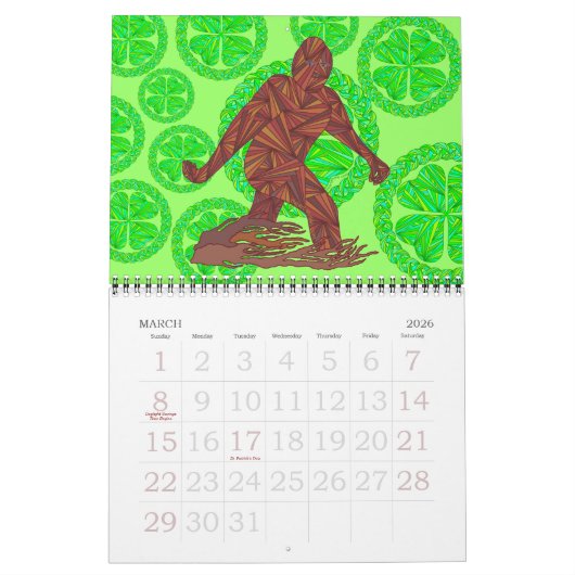 Bigfoot Sasquatch Cryptid Geek 2015 Kalender (Mär 2026)