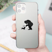 Bigfoot Sasquatch Dackel Boop Aufkleber (Telefon)