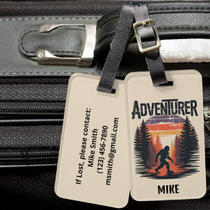 BigFoot Sasquatch Der sonnige Squatchy Forest Vint Gepäckanhänger