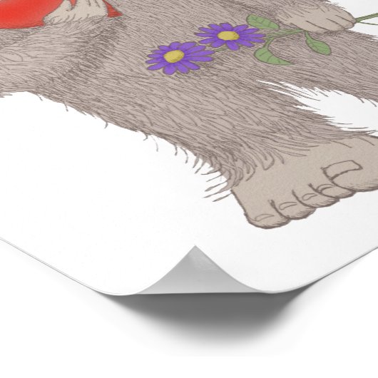Bigfoot Sasquatch doch in Liebe ein merkwürdiges P Poster (Ecke)