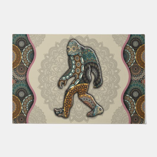 Bigfoot Sasquatch DoorMat, Funny Bigfoot Fußmatte (Vorderseite)