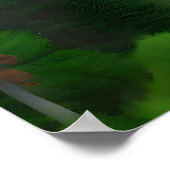 Bigfoot Sasquatch Doppelbelichtung mit Wald Poster (Ecke)