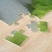 Bigfoot Sasquatch Doppelbelichtung mit Wald Puzzle (Seite)