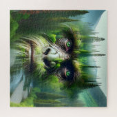 Bigfoot Sasquatch Doppelbelichtung mit Wald Puzzle (Horizontal)