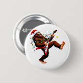 Bigfoot Sasquatch E-Gitarre Weihnachten 2026 Button (Vorne & Hinten)