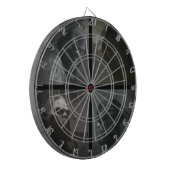 BIGFOOT SASQUATCH FACE PORTRATRAIN Dartboard Dartscheibe (Vorderseite Links)