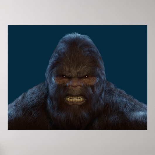 BIGFOOT SASQUATCH FACE PORTRATRATRATION III POSTER (Vorne)