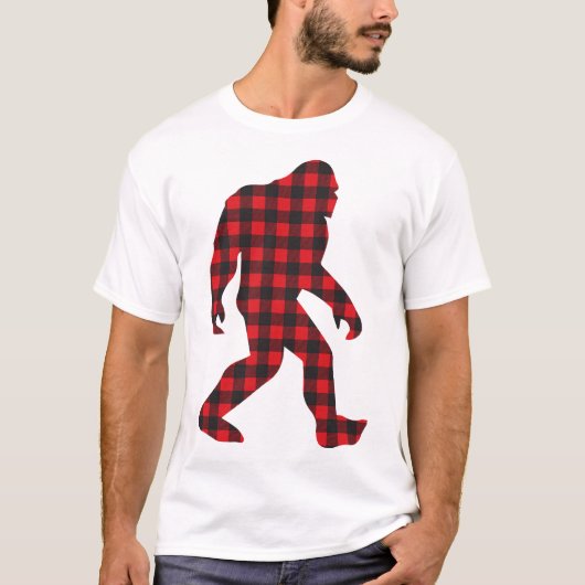 Bigfoot Sasquatch Flannel T-Shirt (Vorderseite)