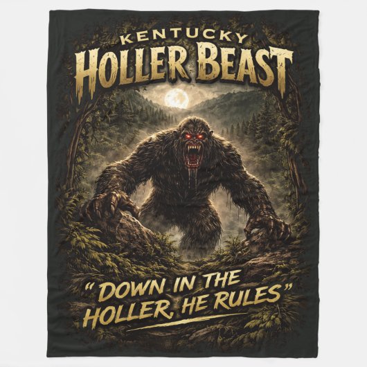 Bigfoot Sasquatch Fleecedecke (Vorderseite)