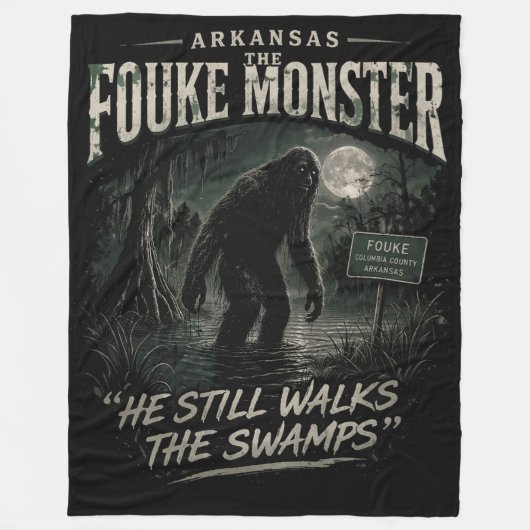 Bigfoot Sasquatch Fleecedecke (Vorderseite)