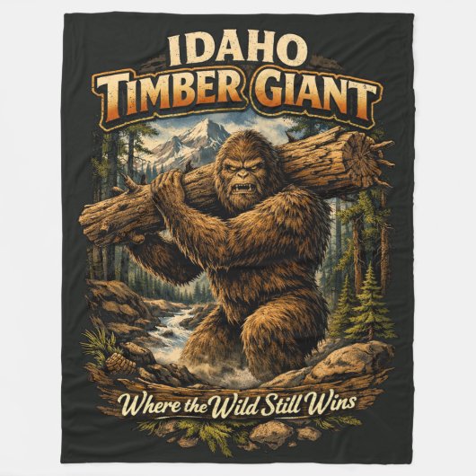 Bigfoot Sasquatch Fleecedecke (Vorderseite)