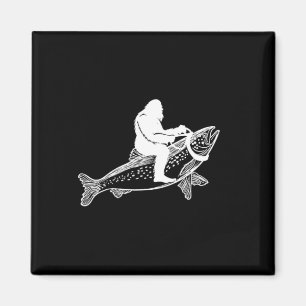 Bigfoot Sasquatch Fliegenfischen Forellen Angler V Magnet