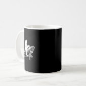 Bigfoot Sasquatch Fly Foreut Fisherman Vint Kaffeetasse (Vorderseite Links)