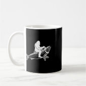 Bigfoot Sasquatch Fly Foreut Fisherman Vint Kaffeetasse (Links)