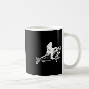 Bigfoot Sasquatch Fly Foreut Fisherman Vint Kaffeetasse