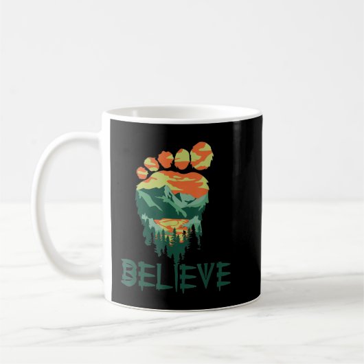 Bigfoot Sasquatch Foot Yeti Glaube Camping Wandern Kaffeetasse (Links)