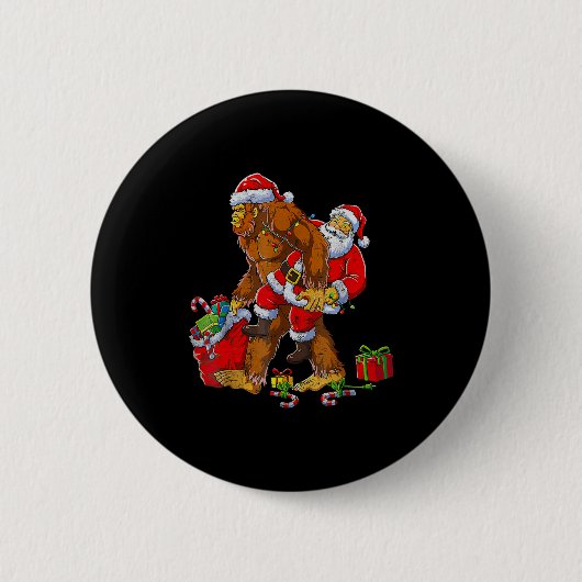Bigfoot Sasquatch For Men Grandpa Boys Kids Christ Button (Vorderseite)