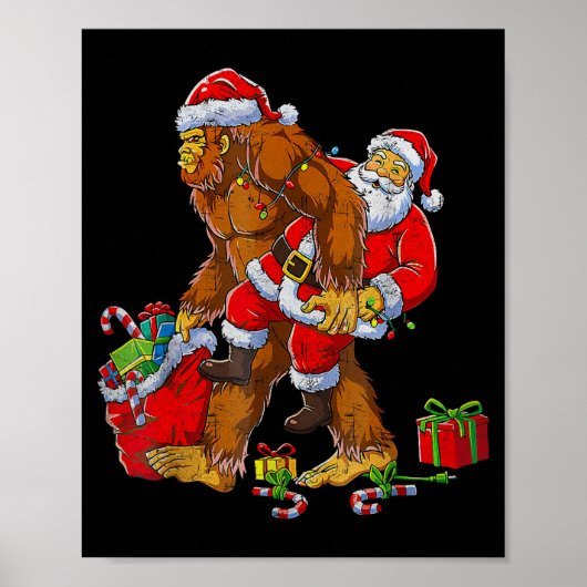 Bigfoot Sasquatch For Men Grandpa Boys Kids Christ Poster (Vorne)