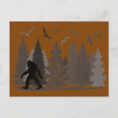 Bigfoot Sasquatch Forest Postkarte (Vorderseite)