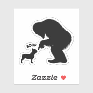 Bigfoot Sasquatch French Bulldog Boop Aufkleber