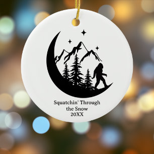 BigFoot Sasquatch Funny Funny Outdoor Nature Custo Keramik Ornament