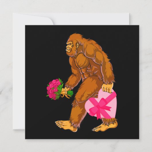 Bigfoot Sasquatch Funny Valentinstag Liebe (Vorderseite)