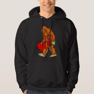 Bigfoot Sasquatch Funny Valentinstag Liebe Hoodie