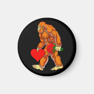 Bigfoot Sasquatch Funny Valentinstag Liebe Magnet